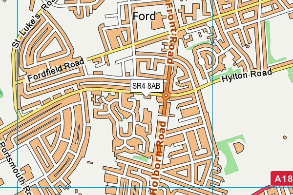SR4 8AB map - OS VectorMap District (Ordnance Survey)