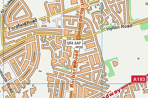 SR4 8AP map - OS VectorMap District (Ordnance Survey)