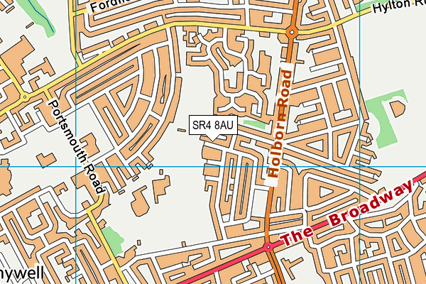 SR4 8AU map - OS VectorMap District (Ordnance Survey)