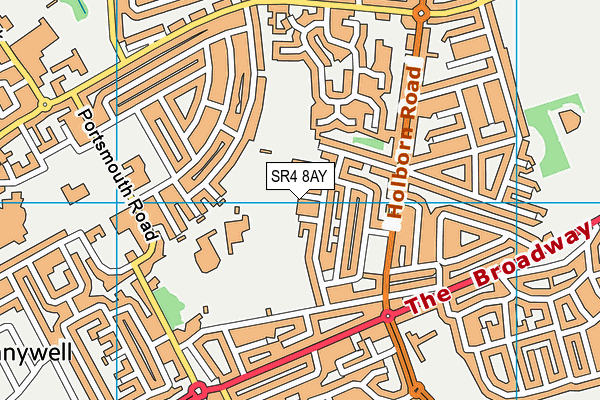 SR4 8AY map - OS VectorMap District (Ordnance Survey)