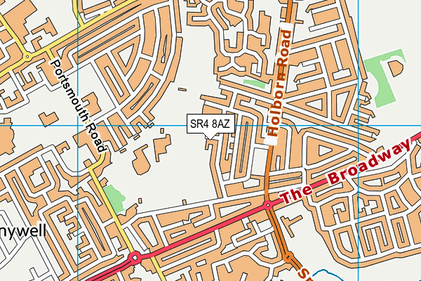 SR4 8AZ map - OS VectorMap District (Ordnance Survey)