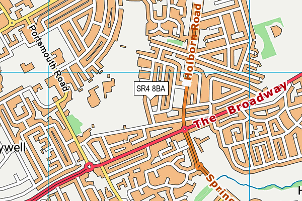 SR4 8BA map - OS VectorMap District (Ordnance Survey)