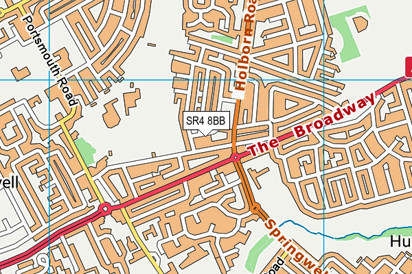 SR4 8BB map - OS VectorMap District (Ordnance Survey)