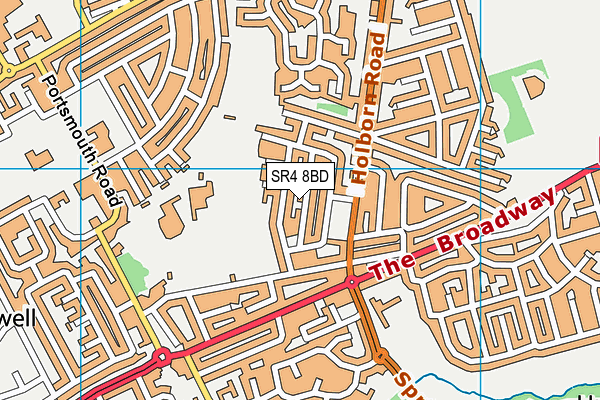 SR4 8BD map - OS VectorMap District (Ordnance Survey)