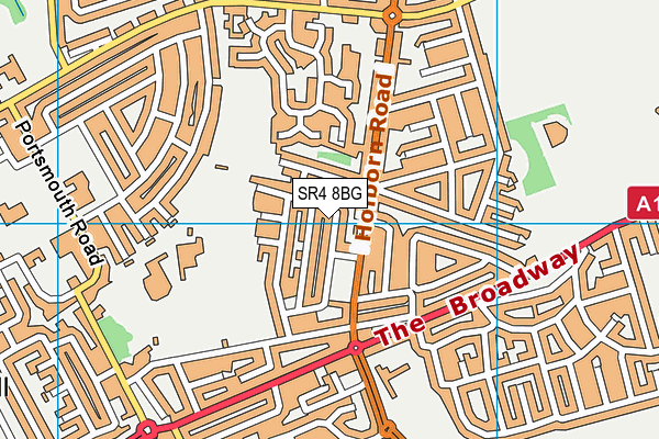 SR4 8BG map - OS VectorMap District (Ordnance Survey)