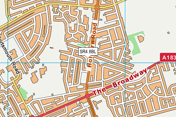 SR4 8BL map - OS VectorMap District (Ordnance Survey)