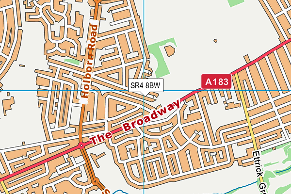 SR4 8BW map - OS VectorMap District (Ordnance Survey)