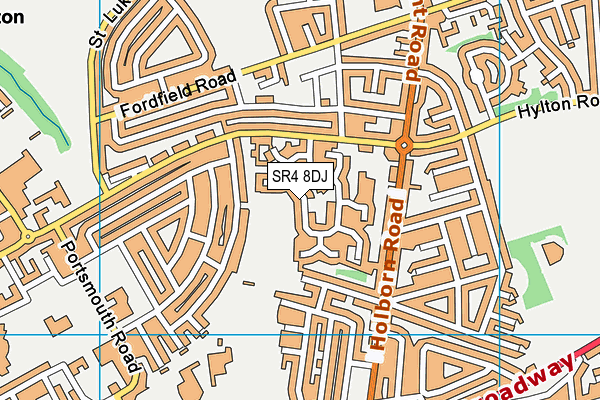 SR4 8DJ map - OS VectorMap District (Ordnance Survey)