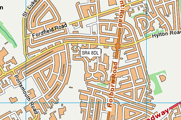 SR4 8DL map - OS VectorMap District (Ordnance Survey)