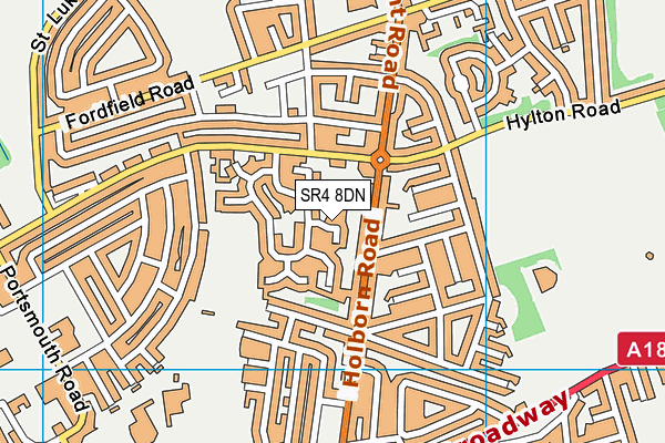 SR4 8DN map - OS VectorMap District (Ordnance Survey)