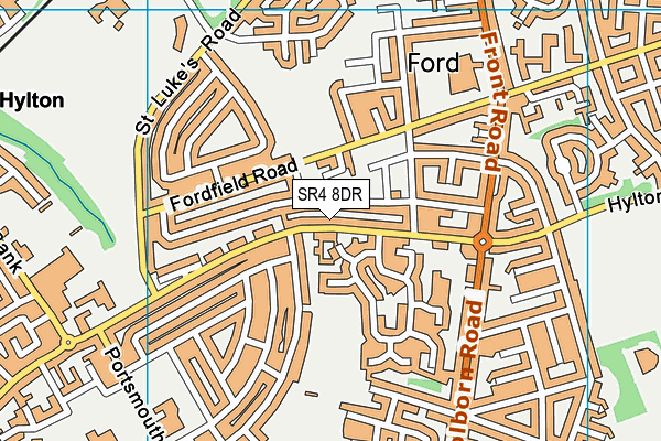 SR4 8DR map - OS VectorMap District (Ordnance Survey)