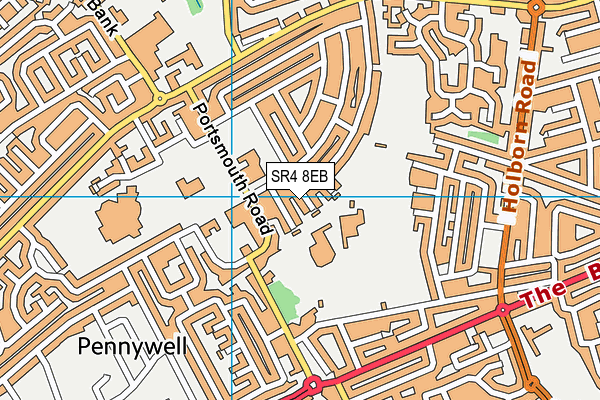 SR4 8EB map - OS VectorMap District (Ordnance Survey)