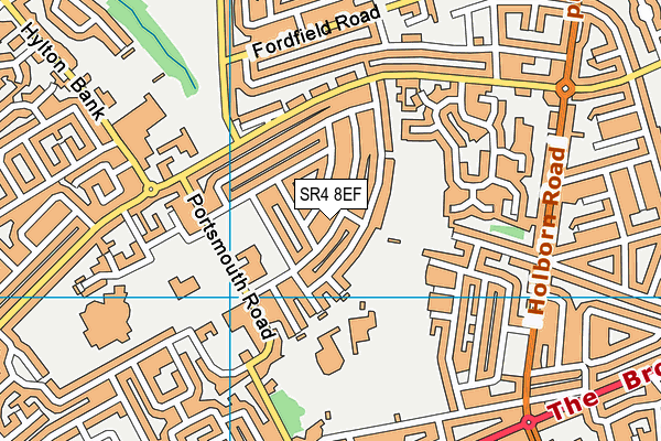 SR4 8EF map - OS VectorMap District (Ordnance Survey)