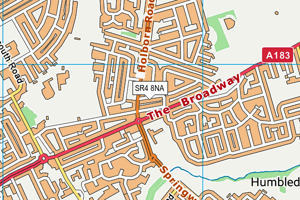 SR4 8NA map - OS VectorMap District (Ordnance Survey)