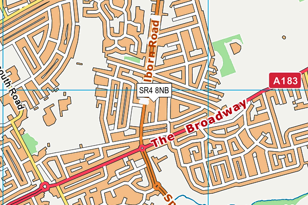 SR4 8NB map - OS VectorMap District (Ordnance Survey)