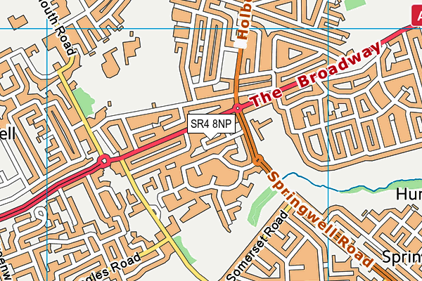 SR4 8NP map - OS VectorMap District (Ordnance Survey)