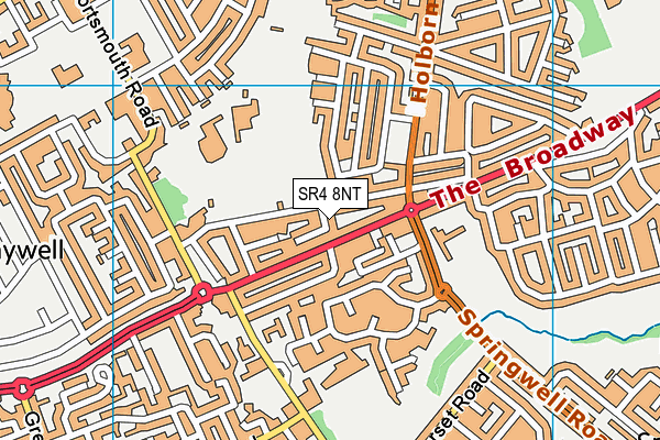 SR4 8NT map - OS VectorMap District (Ordnance Survey)