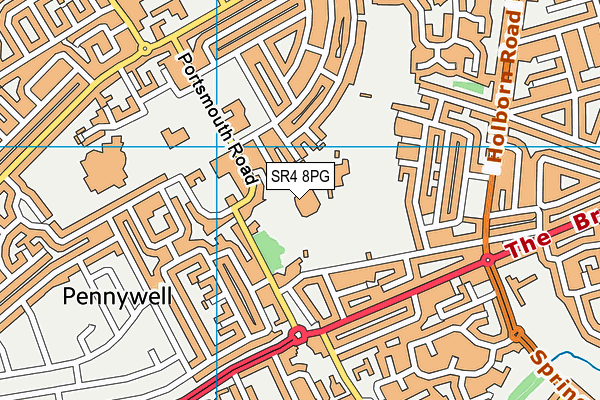Christ's College Sunderland map (SR4 8PG) - OS VectorMap District (Ordnance Survey)