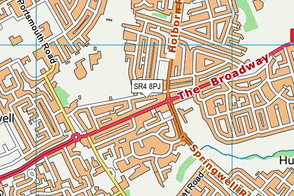 SR4 8PJ map - OS VectorMap District (Ordnance Survey)