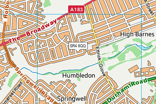 SR4 8QQ map - OS VectorMap District (Ordnance Survey)