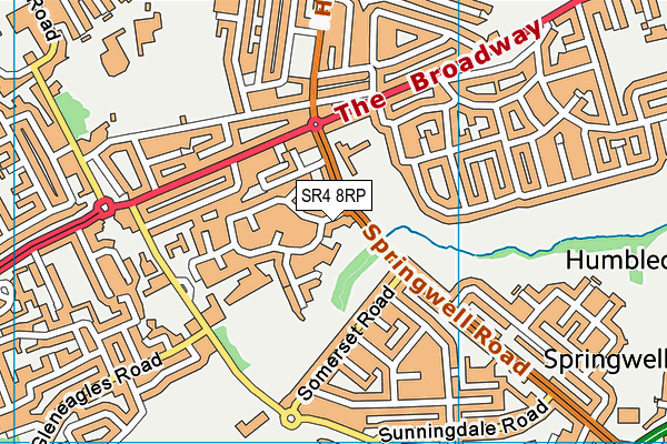 SR4 8RP map - OS VectorMap District (Ordnance Survey)