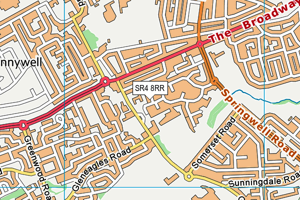 SR4 8RR map - OS VectorMap District (Ordnance Survey)
