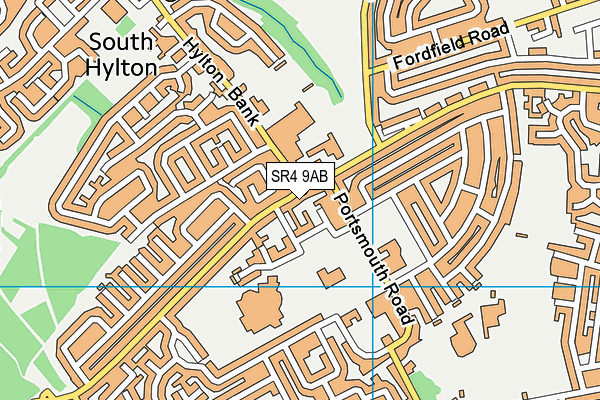 SR4 9AB map - OS VectorMap District (Ordnance Survey)