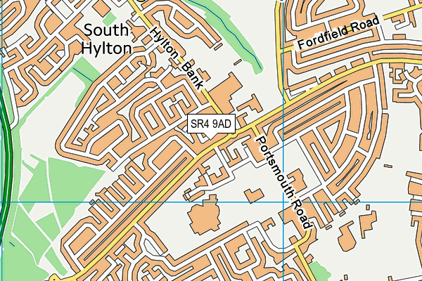 SR4 9AD map - OS VectorMap District (Ordnance Survey)