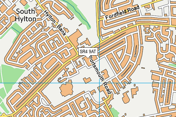 SR4 9AT map - OS VectorMap District (Ordnance Survey)