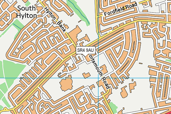 SR4 9AU map - OS VectorMap District (Ordnance Survey)