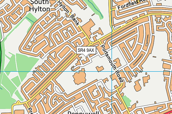 Pennywell Community Centre map (SR4 9AX) - OS VectorMap District (Ordnance Survey)