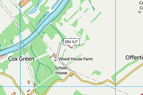 Wearside Golf Club map (SR4 9JT) - OS VectorMap District (Ordnance Survey)