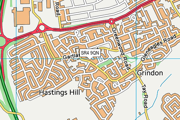 Grindon Infant School map (SR4 9QN) - OS VectorMap District (Ordnance Survey)