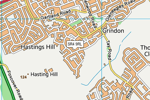 SR4 9RL map - OS VectorMap District (Ordnance Survey)