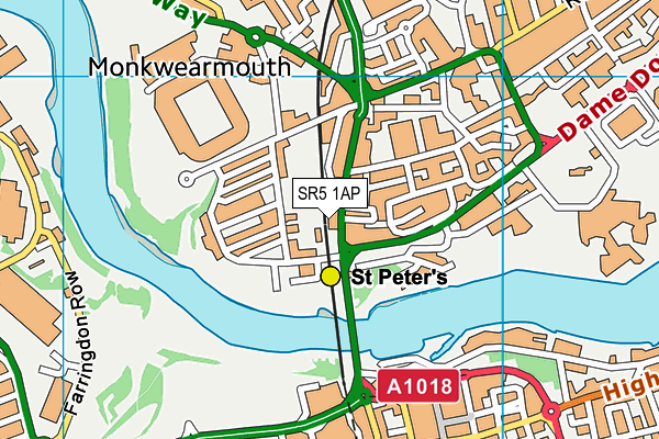 SR5 1AP map - OS VectorMap District (Ordnance Survey)