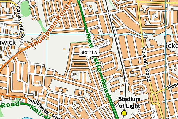SR5 1LA map - OS VectorMap District (Ordnance Survey)