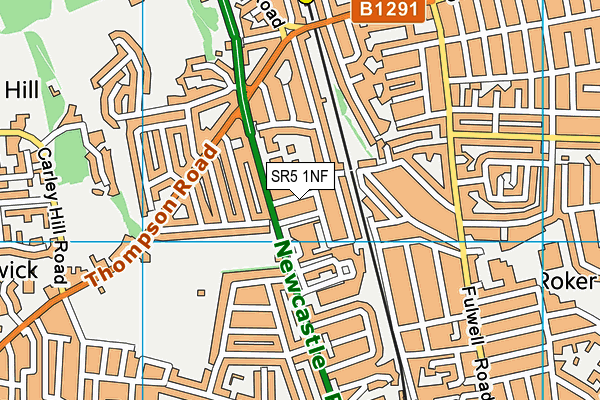 SR5 1NF map - OS VectorMap District (Ordnance Survey)