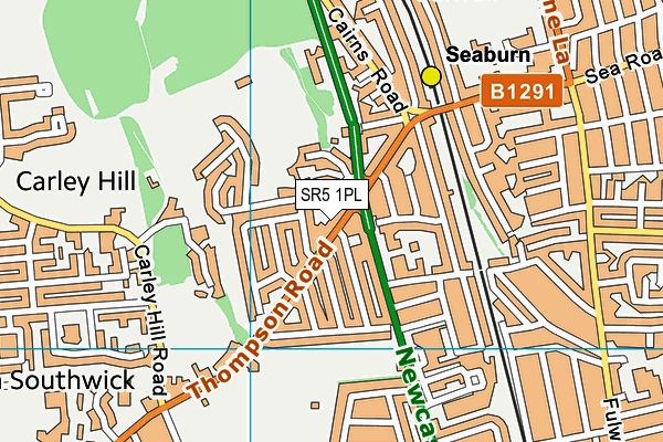 SR5 1PL map - OS VectorMap District (Ordnance Survey)