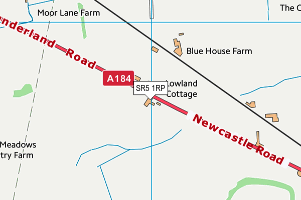 SR5 1RP map - OS VectorMap District (Ordnance Survey)