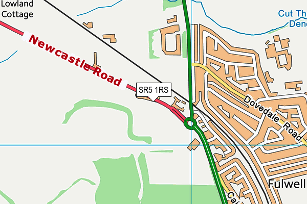 SR5 1RS map - OS VectorMap District (Ordnance Survey)