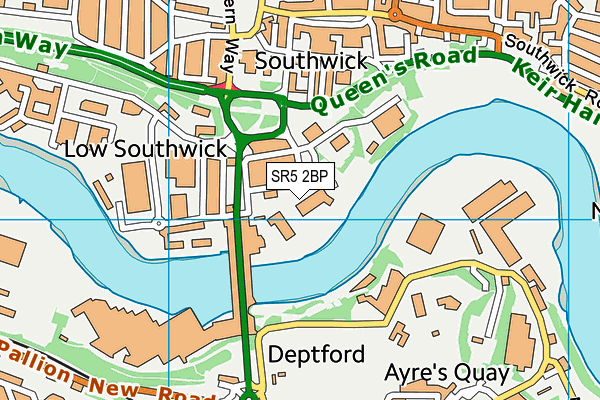SR5 2BP map - OS VectorMap District (Ordnance Survey)