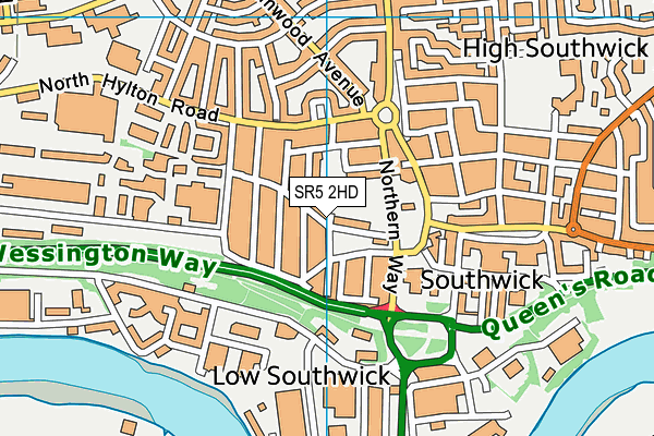Southwick Community Primary School (Closed) map (SR5 2HD) - OS VectorMap District (Ordnance Survey)