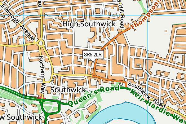 Southwick Sports Hall (Closed) map (SR5 2LR) - OS VectorMap District (Ordnance Survey)