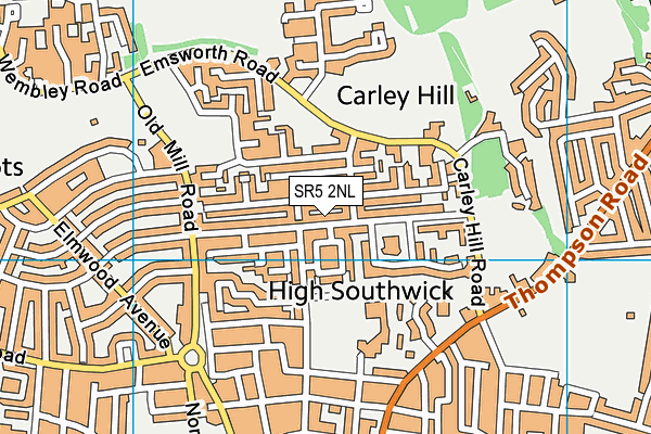 SR5 2NL map - OS VectorMap District (Ordnance Survey)