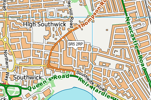 SR5 2RP map - OS VectorMap District (Ordnance Survey)