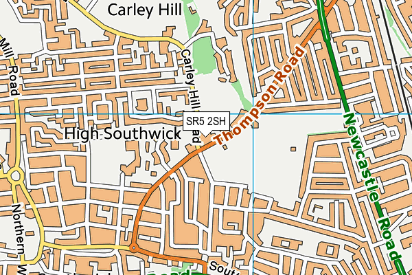 SR5 2SH map - OS VectorMap District (Ordnance Survey)