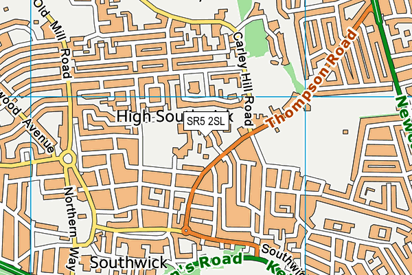 SR5 2SL map - OS VectorMap District (Ordnance Survey)
