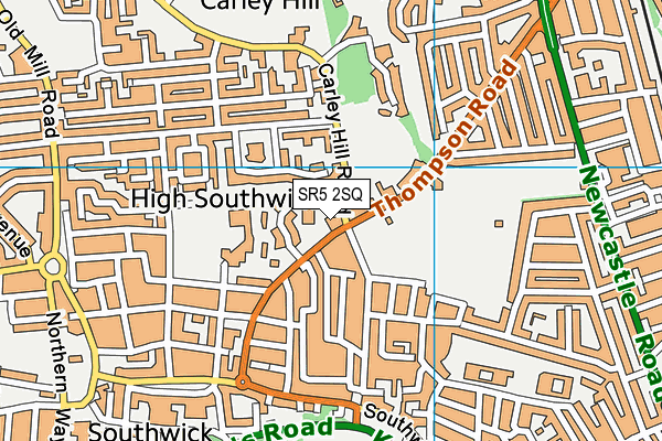 SR5 2SQ map - OS VectorMap District (Ordnance Survey)