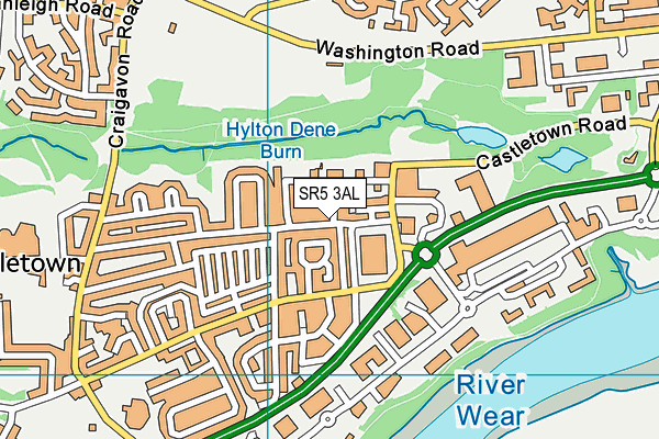 SR5 3AL map - OS VectorMap District (Ordnance Survey)