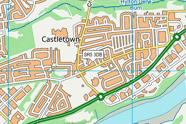 SR5 3DB map - OS VectorMap District (Ordnance Survey)